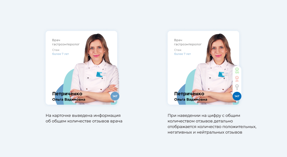 Доработанный дизайн-макет карточки врача в текстовом блоке. Доработанный дизайн-макет карточки врача в текстовом блоке.